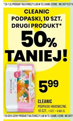 Podpaski higieniczne Cleanic promocja w Drogerie Natura