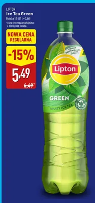 Herbata mrożona Ice Tea Green Lipton promocja w Aldi