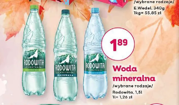 Woda naturalna gazowana Perrier promocja w Bliski