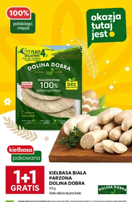 Kiełbasa biała parzona promocja w Stokrotka