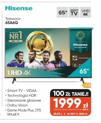 Telewizor Hisense 65A6Q promocja w Max Elektro