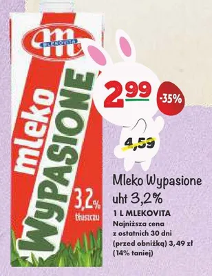 Mleko Wypasione uht 3,2% promocja w Arhelan