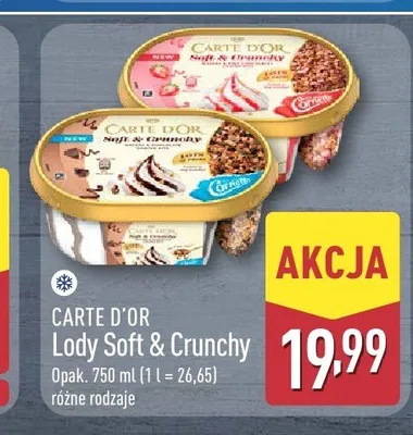 Lody Soft & Crunchy Carte D'Or promocja w Aldi