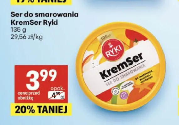 Ser do smarowania KremSer Ryki promocja w Delikatesy Centrum