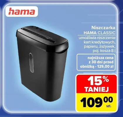 Niszczarka Hama Classic promocja w Carrefour