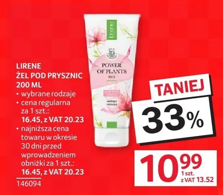 Żel pod prysznic Lirene 200 ml promocja w Selgros