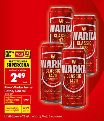 Piwo promocja w Biedronka