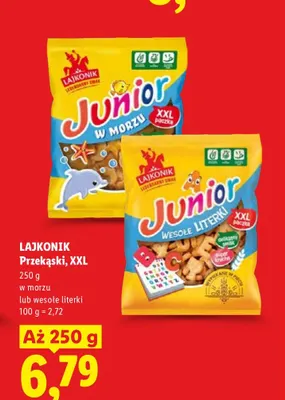 Przekąski XXL w morzu Lajkonik promocja w Lidl
