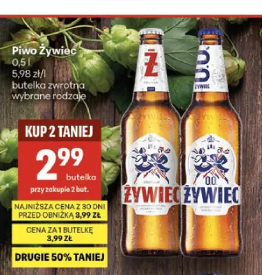 Piwo bezalkoholowe Żywiec 0,0% promocja w Delikatesy Centrum