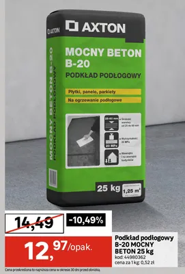 Podkład podłogowy B-20 Mocny Beton Axton promocja w Leroy Merlin