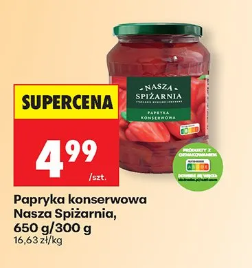 Papryka konserwowa Nasza Spiżarnia promocja w Biedronka