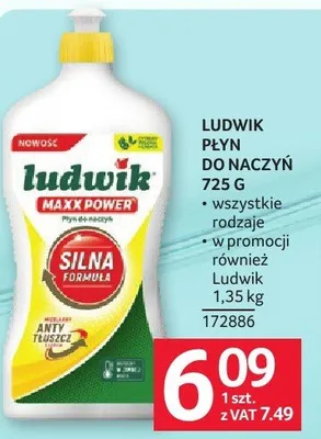 Płyn do naczyń Ludwik 725 G wszystkie rodzaje promocja w Selgros