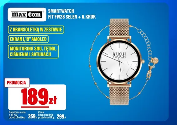 Smartwatch Maxcom Fit FW28 Selen + A.Kruk promocja w RTV EURO AGD