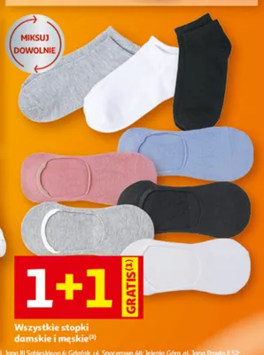 Stopki damskie i męskie promocja w Auchan