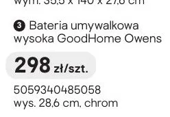 Bateria umywalkowa wysoka GoodHome Owens promocja w Castorama