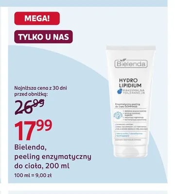Peeling enzymatyczny do ciała Bielenda promocja w Rossmann