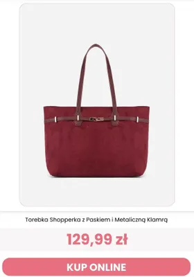 Torebka shopperka z paskiem i metaliczną klamrą Renee promocja w Renee