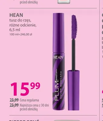 Tusz do rzęs Hean promocja w Hebe