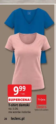 T-shirt damski Basics promocja w Leclerc