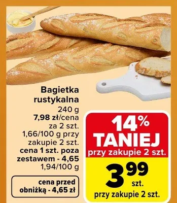 Bagietka rustykalna promocja w Carrefour Market