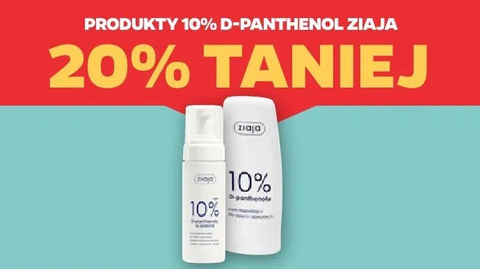 Produkty 10% D-Panthenol Ziaja promocja w Netto