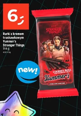 Rurki z kremem truskawkowym Yummer's Stranger Things promocja w Dealz