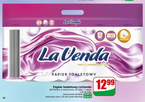 Papier toaletowy LaVenda promocja w Dino