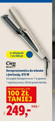 Aeroprostownica do włosów z jonizacją, 615 W promocja w Lidl