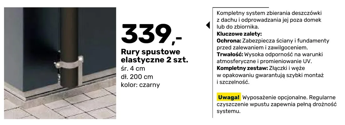 Rury spustowe elastyczne 2-pak promocja w Bricomarche