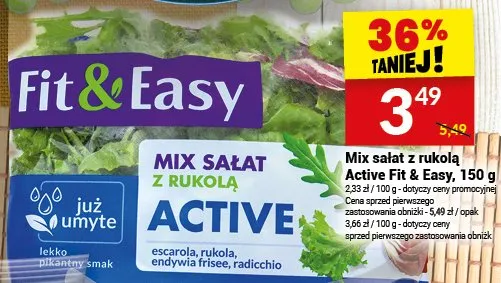 Mix sałat z rukolą Active promocja w Twój Market