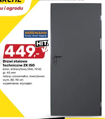 Drzwi stalowe techniczne Hörmann ZK ISO promocja w Bricomarche
