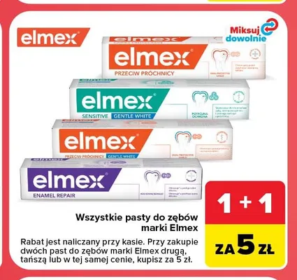 Pasta do zębów Elmex Przeciw Próchnicy Gentle White promocja w Carrefour