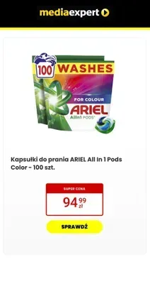 Kapsułki do prania Color 100szt. promocja w Media Expert
