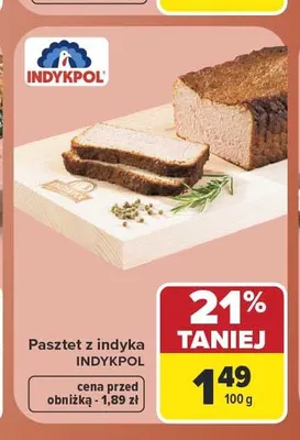 Pasztet z indyka Indykpol promocja w Carrefour
