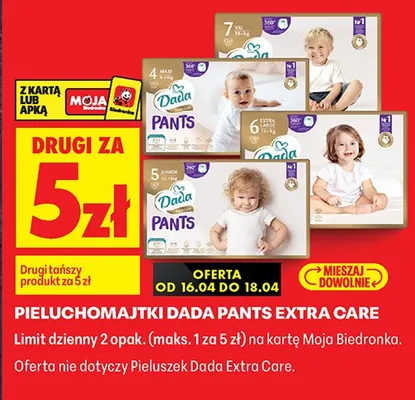 Pieluchomajki Dada Pants Extra Care promocja w Biedronka