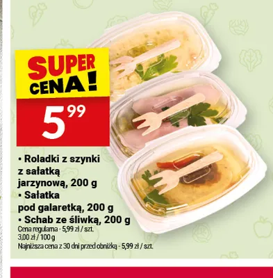 Roladki z szynki z sałatką jarzynową promocja w Twój Market