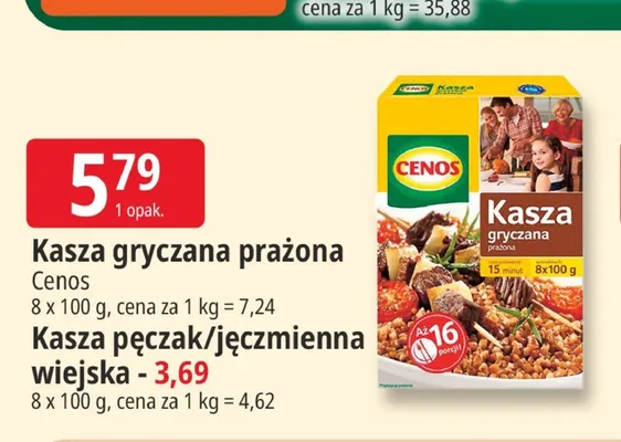 Kasza jęczmienna wiejska Cenos promocja w Leclerc
