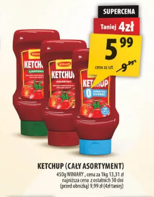 Ketchup łagodny 0% dodatku cukru Kotlin promocja w Arhelan