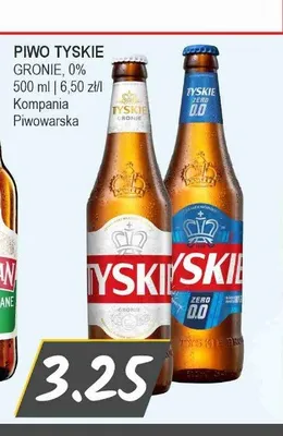Piwo Tyskie Gronie promocja w Słoneczko
