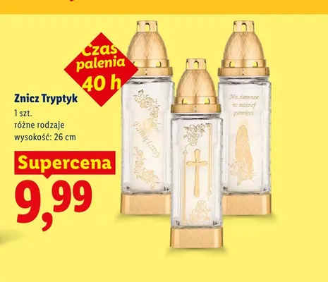 Znicz Tryptyk 26 cm promocja w Lidl