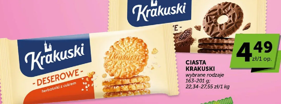 Ciastka herbatniki z cukrem deserowe promocja w ABC