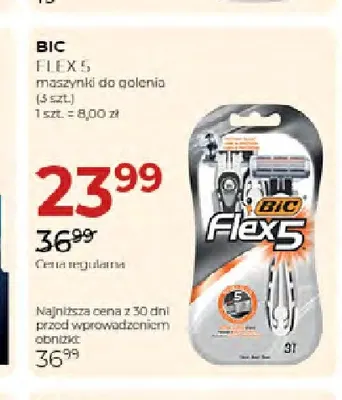 Maszynki do golenia Flex 5 BIC promocja w Drogerie Jawa