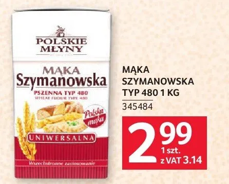 Mąka Szymanowska typ 480 1 kg promocja w Selgros