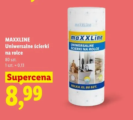 Uniwersalne ścierki na rolce Maxxline promocja w Lidl