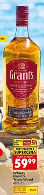 Whisky Grant's Triple Wood 40% promocja w Biedronka