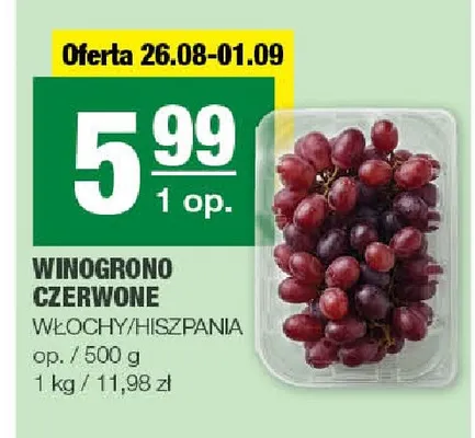 Winogrono czerwone promocja w SPAR