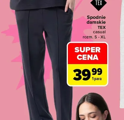 Spodnie damskie TEX casual promocja w Carrefour