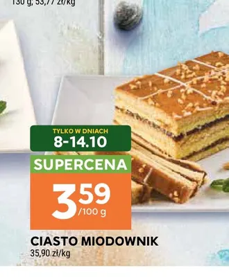 Ciasto miodownik promocja w Stokrotka