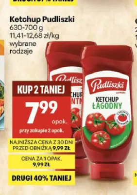 Ketchup Pudliszki pikantny promocja w Delikatesy Centrum