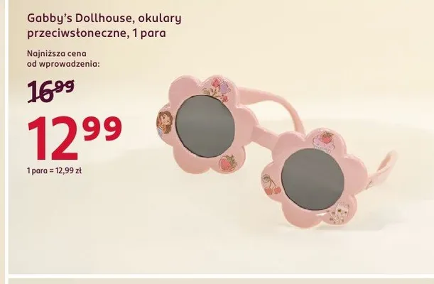 Okulary przeciwsłoneczne Gabby's Dollhouse promocja w Rossmann